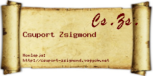 Csuport Zsigmond névjegykártya