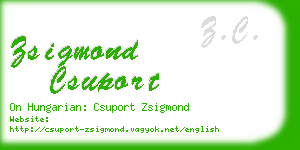 zsigmond csuport business card